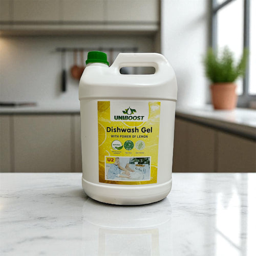 Uniboost Dish Wash Gel – Lemon Power for Sparkling, Grease-Free Utensils